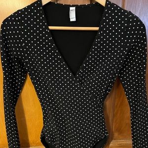 American Apparel polka dot bodysuit